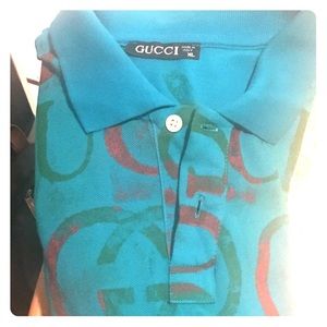 Men’s Gucci collared( Guccissima print ) XL shirt